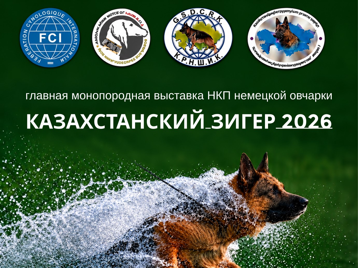 Выставка немецких овчарок «Казахстанский Зигер — 2026»